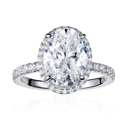 Factory Direct Sales S925 Silver Plated 18K Gold Luxury Oval Pigeon Egg Diamond Ring For Women 3 Carat Engagement Wedding Ring - Image 5