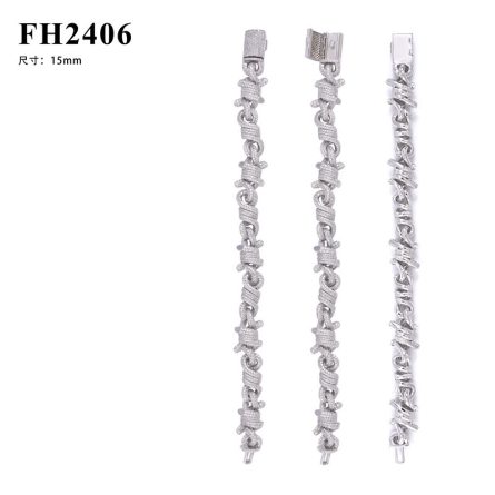 Trade Supply Direct Supply S925 Silver Mossanite 8-Character Cuban Bracelet 15Mm Boy Personality - Image 5