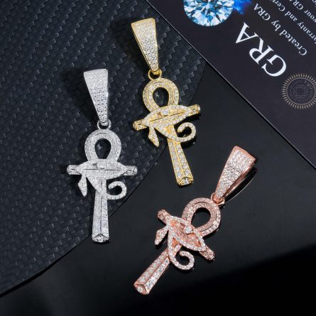 New 925 Silver-Inlaid Mossanite Cross Hip-Hop Pendant European And American Personality Trendy Men And Women Necklace Jewelry - Image 3
