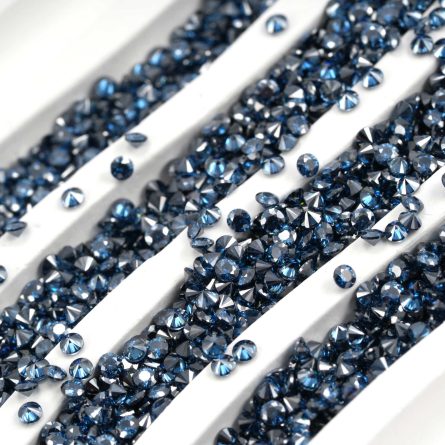 Manufacturer Spot Original Color Dark Royal Blue Mossanite Stone Watch Inlaid Cuban Chain Jewelry Stone - Image 2