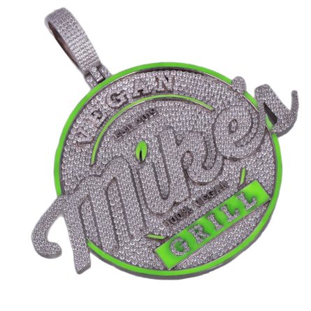 European And American Hip-Hop Style Pendant S925 Sterling Silver Mosanthemum Men'S Letter Pattern Men'S Jewelry Commemorative Plaque Tag - Image 5