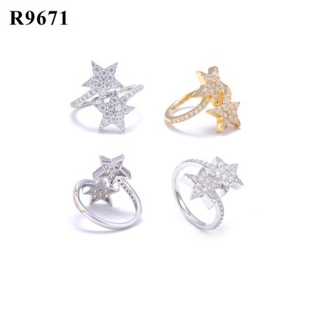 Diamond Hair, European And American Cross-Border Hot-Selling High-End S925 Silver-Inlaid D-Color Moissanite Personality Hip-Hop Style Star Ring - Image 5