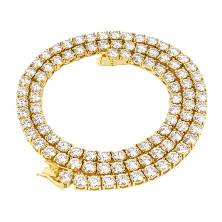 European And American Fashion Classic 2-5Mm Four-Claw Tennis Chain D Color Moissan S925 Silver Tennis Player Necklace Men And Women Fashion - Image 5