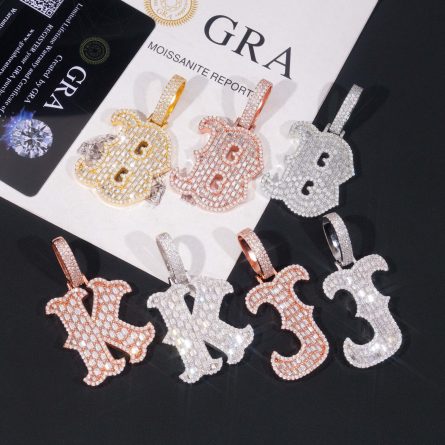 Hot New Personalized Letter Hip-Hop Pendant 925 Silver Mossanite Gra Certificate Pendant Can Be Drilled - Image 4