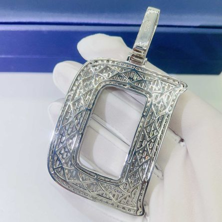 European And American Ins Best Moissanite Stone Hip Hop Letter Pendant 925 Silver Inlaid D Color Moissan Can Be Worn Through 18Mm Wide Chain - Image 5