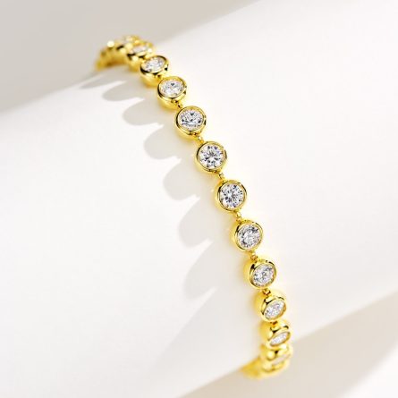 New Hot-Selling Bubble Full Circle Round Diamond S925 Silver Plated K Gold Bracelet Fashion Women'S White Diamond Jewelry Internet Celebrity Trend - Image 4