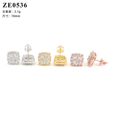 Diamond Hair, New European And American Round Earrings S925 Silver D Color Moissanite Men And Women Fashion Earrings Spot Gra - Image 5