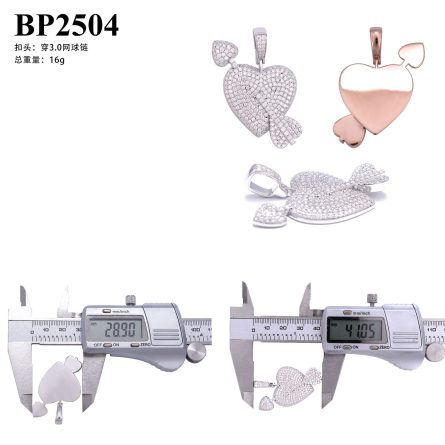 Manufacturer Wholesale New Style Of Men And Women Heart-Shaped Hip-Hop Pendant 925 Silver D Color Moissan Pendant Can Wear 3Mm Tennis Chain - Image 5