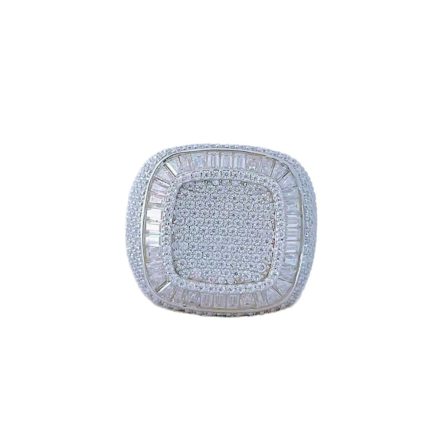 European And American Hot-Selling Square Full-Set Mossanite Hip-Hop Ring Hiphop Personality Trendy Men Diamond-Set Gold-Plated Full-Diamond Ring - Image 5