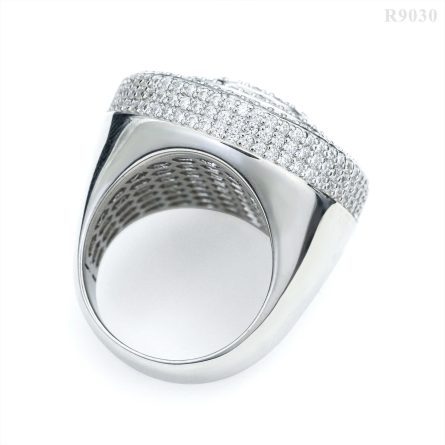 European And American Hot Domineering Men'S Mossanite Ring Hip-Hop Rap S925 Silver Diamond-Set Ring Accessories - Image 4