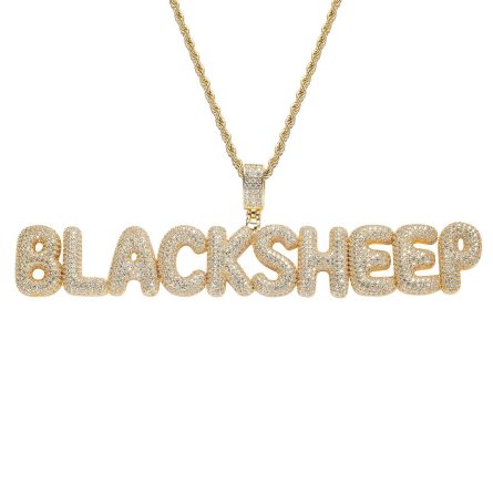 Blacksheep Letter Pendant European And American S925 Sterling Silver D Color Mosan Hip-Hop Pendant High-End Quality Trend - Image 5