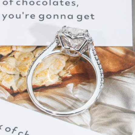 Marriage Proposal Romantic Love Ring 2 Carat S925 Silver Mossanite Girl Valentine'S Day Gift Wedding Ring Gra - Image 3