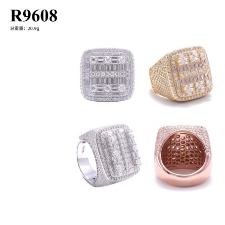 New S925 Silver-Inlaid D Color Vvs Moissanite Rings, Men'S And Women'S Rings, European And American Half-Circle Rings - Image 5