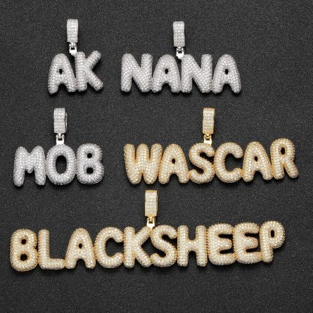 Blacksheep Letter Pendant European And American S925 Sterling Silver D Color Mosan Hip-Hop Pendant High-End Quality Trend - Image 6