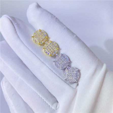 Amazon New Jewelry S925 Silver Hip-Hop Jewelry Df Moissan Earrings For Men And Women One-Piece Shipping - Image 4