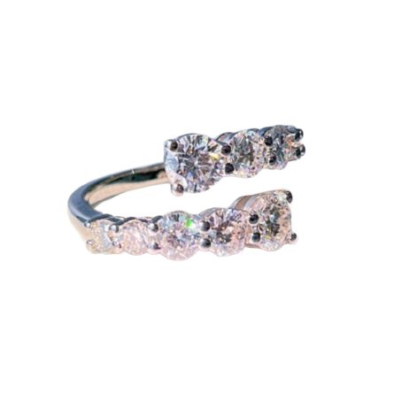 European And American 925 Sterling Silver Moissan Ring Light Luxury Personality High-End Twisting Arm Fashion Open Niche Jewelry And Diamond Ring - Image 5