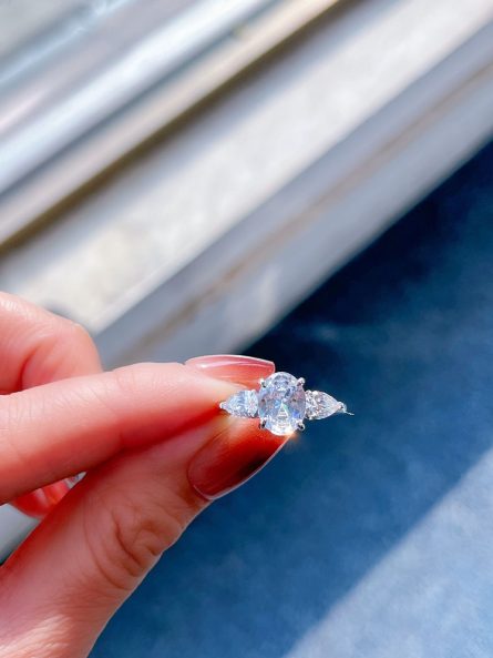 European And American S925 Sterling Silver Diamond Ring Female Design Niche Fashion Light Luxury Diamond Silver Ring Wholesale Female - Image 8
