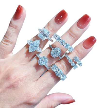 European And American S925 Sterling Silver Diamond Ring Female Design Niche Fashion Light Luxury Diamond Silver Ring Wholesale Female - Image 5