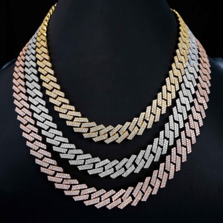 European And American Cuban Chain 10Mm Full-Inlaid Mossanite S925 Silver Diamond Cuban Chain Trendy Necklace Accessories Hot Sale - Image 2