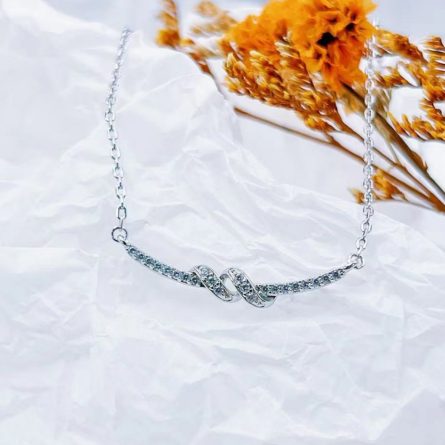 S925 Sterling Silver Moissan Necklace For Women Light Luxury Niche Simple Design Hot Selling Ins Accessories New Products For Girls Necklace Trend - Image 3